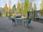 Patio and outdoor amenities at Mountain Thunder Lodge